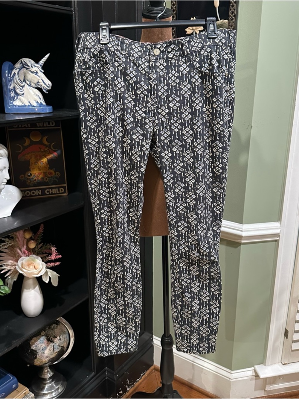 Anthropologie Pilcro & The Letterpress Patterned Stretch Skinny Pants – Size 31